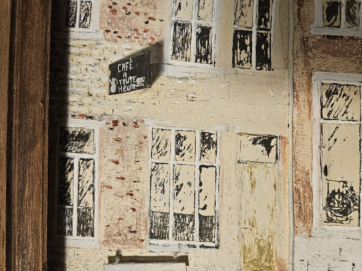 Metal Bas-relief Painting Depicting A Street-photo-2