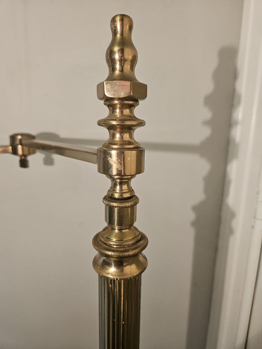 Gold-plated Brass Floor Lamp/reading Lamp, 1960s-photo-2