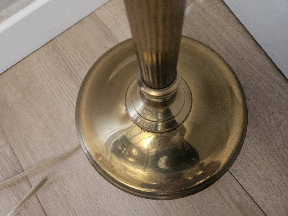 Gold-plated Brass Floor Lamp/reading Lamp, 1960s-photo-3