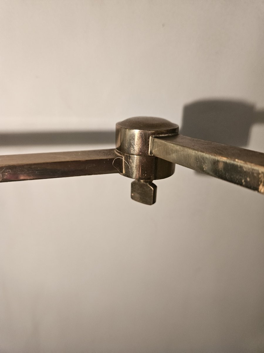 Gold-plated Brass Floor Lamp/reading Lamp, 1960s-photo-1