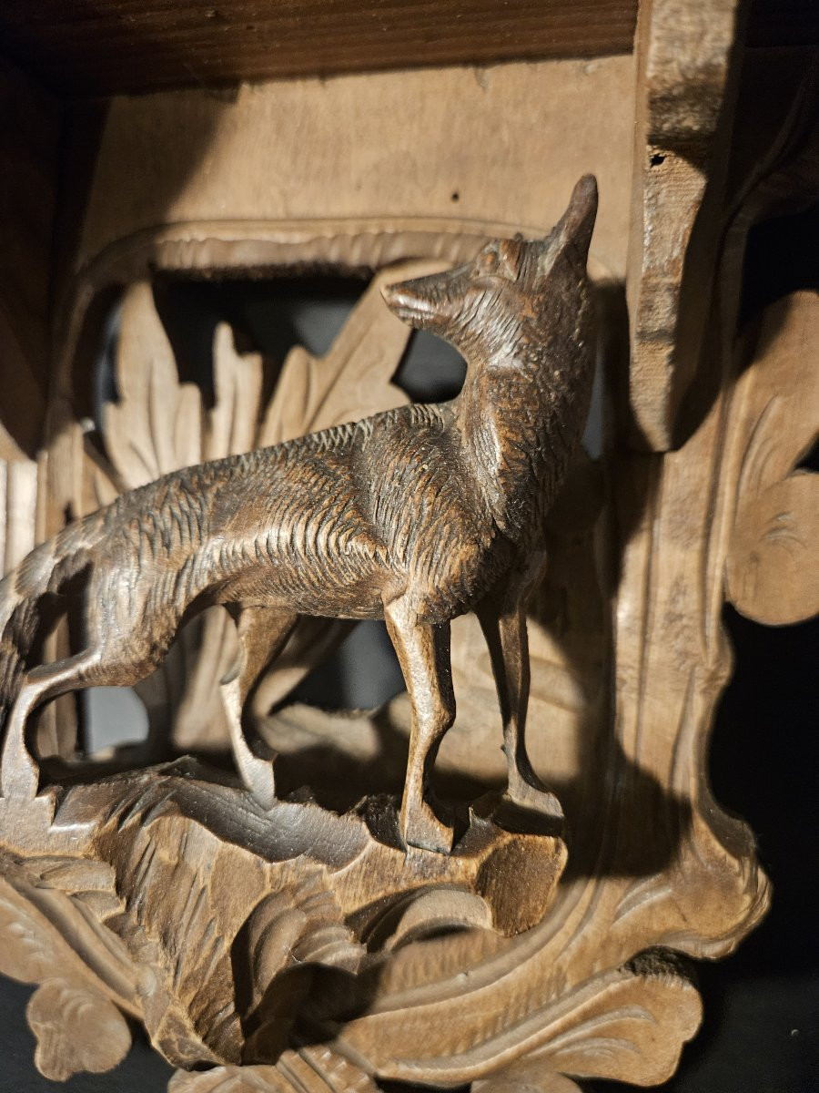 Petite console en bois sculpté Forêt Noire-photo-2