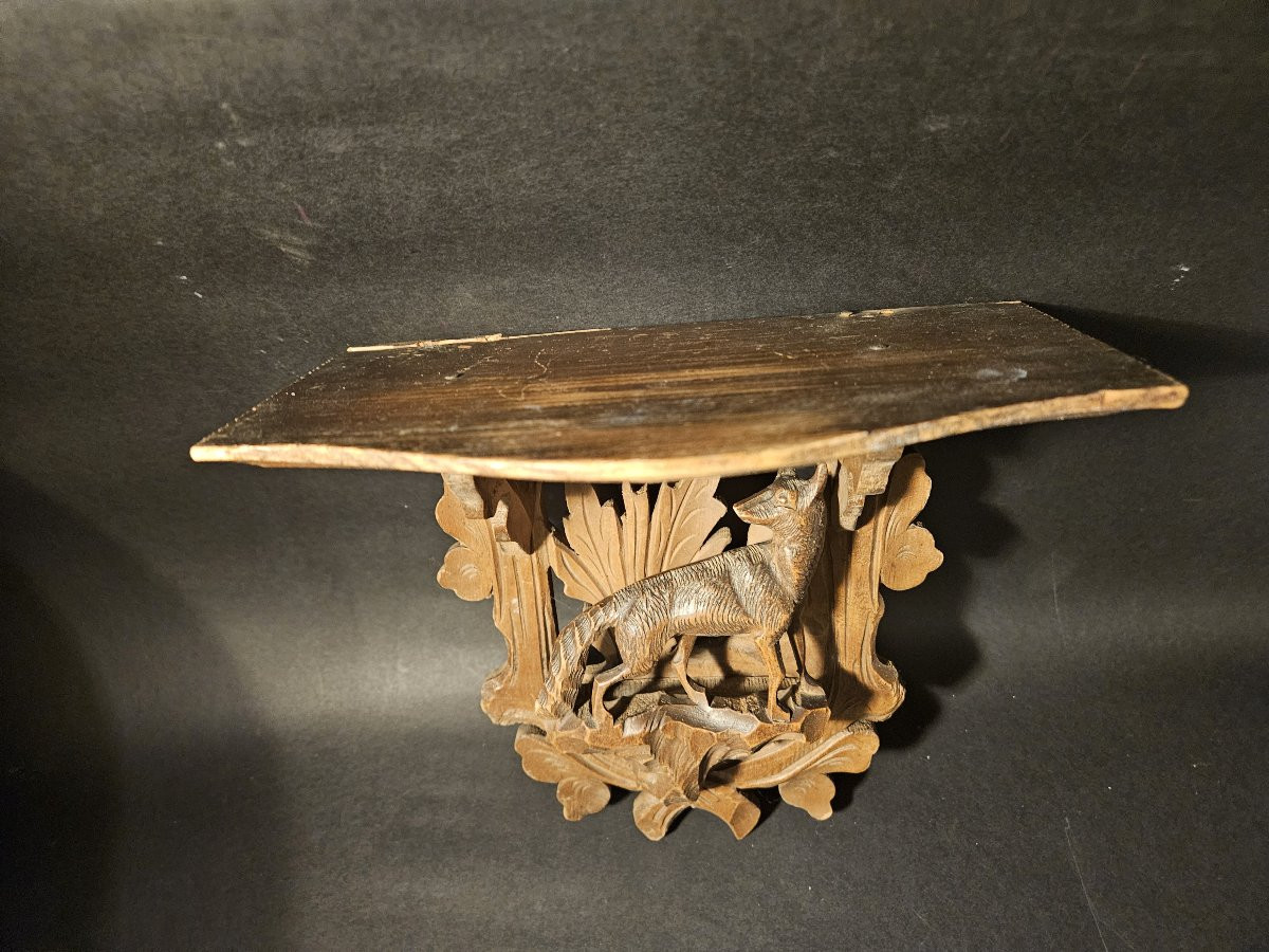 Petite console en bois sculpté Forêt Noire-photo-3