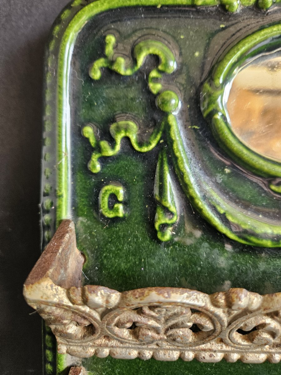 Porte peigne / brosse en fonte émaillée-photo-3