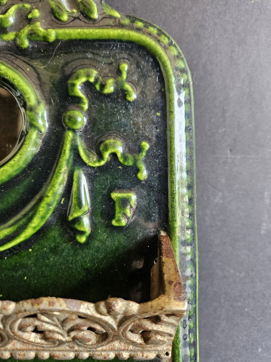Porte peigne / brosse en fonte émaillée-photo-4