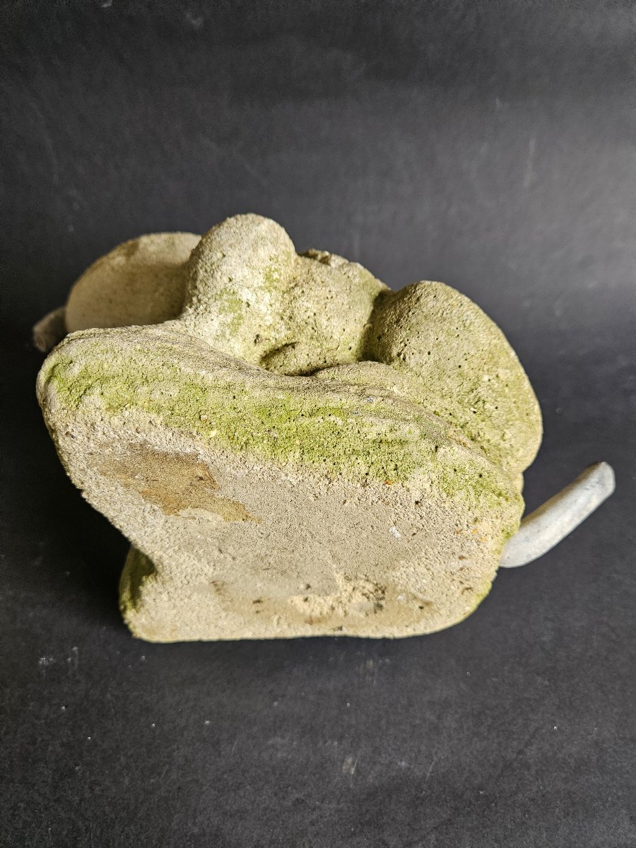 Grenouille fontaine en béton-photo-2