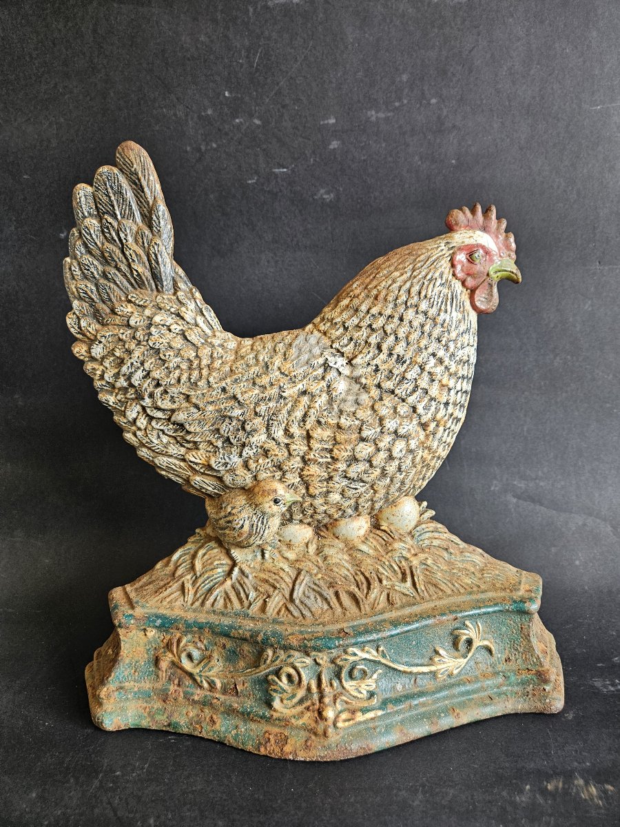 Cast-iron Chicken-shaped Doorstop