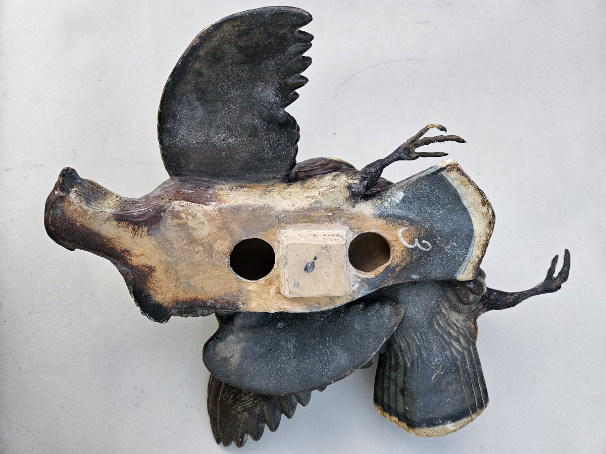 Oiseaux nature morte en terre cuite autrichienne -photo-3