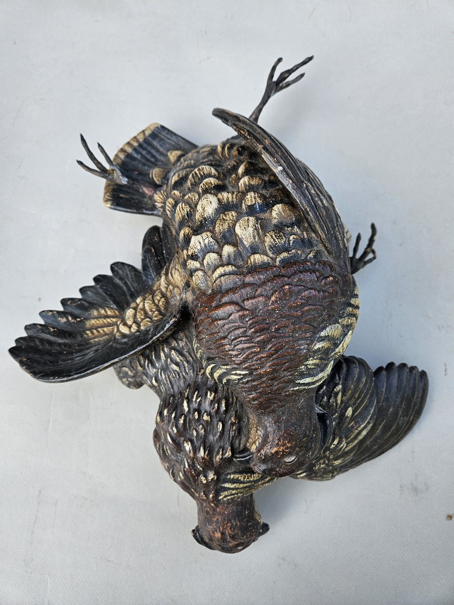 Oiseaux nature morte en terre cuite autrichienne 