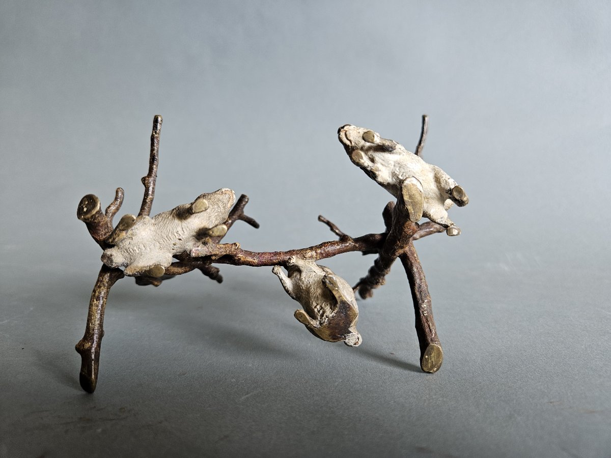 Austrian Cold Painted Bronze Rabbits -photo-7