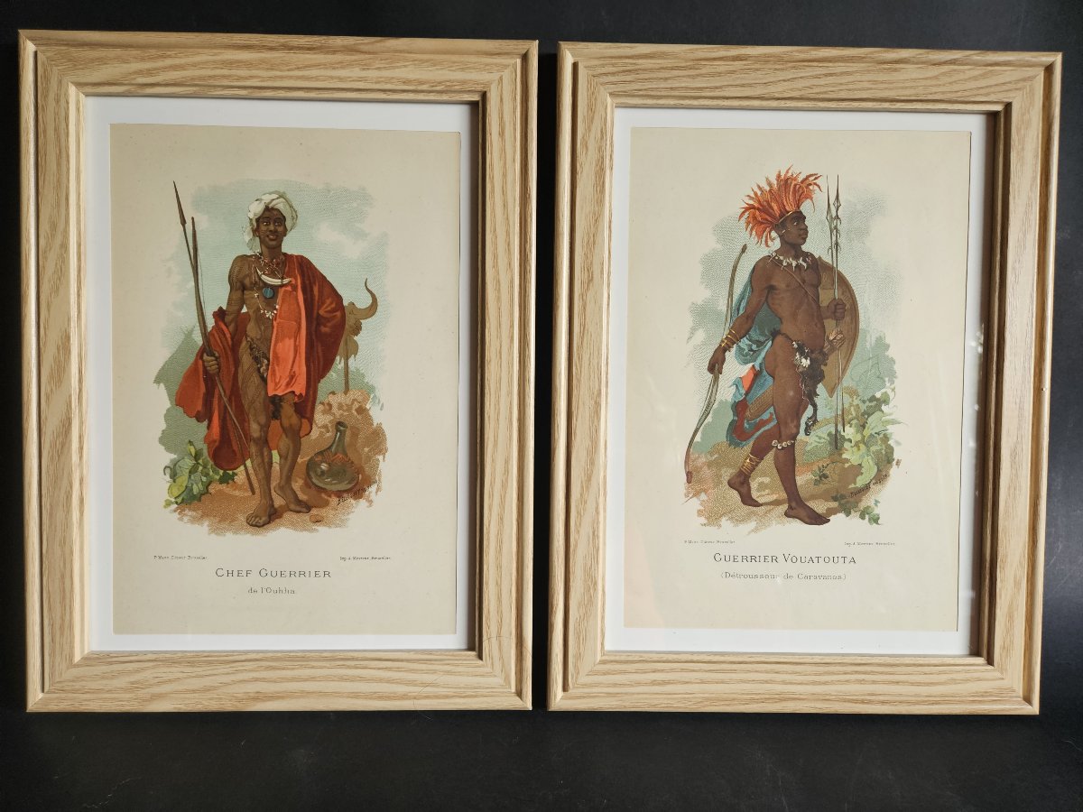 Series Of 15 Lithographs, "types Of Black Races," By Belloguet-photo-2