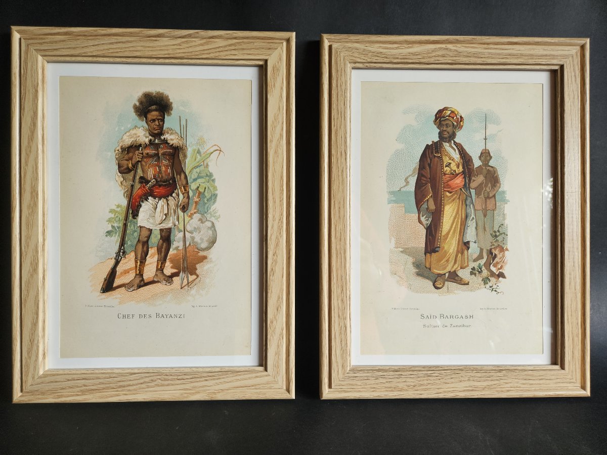 Series Of 15 Lithographs, "types Of Black Races," By Belloguet-photo-4