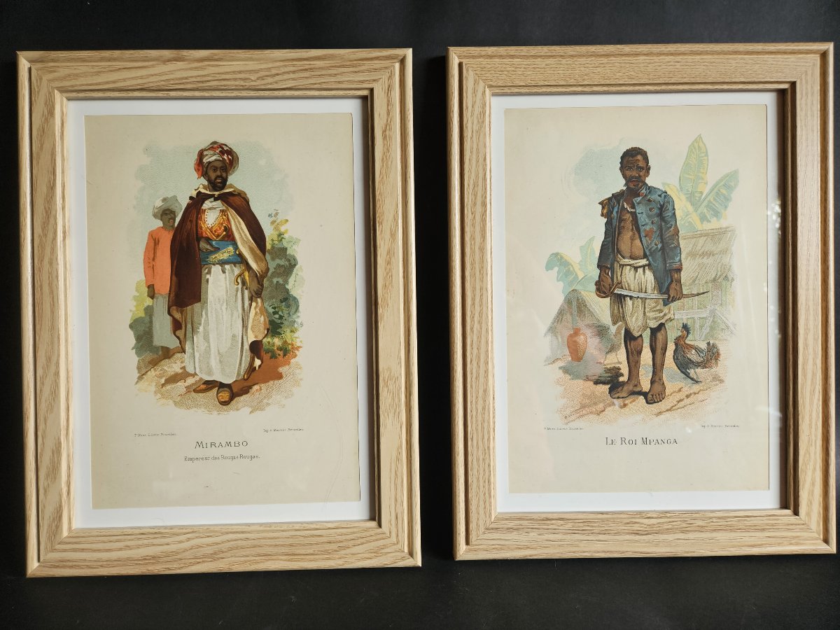 Series Of 15 Lithographs, "types Of Black Races," By Belloguet-photo-2