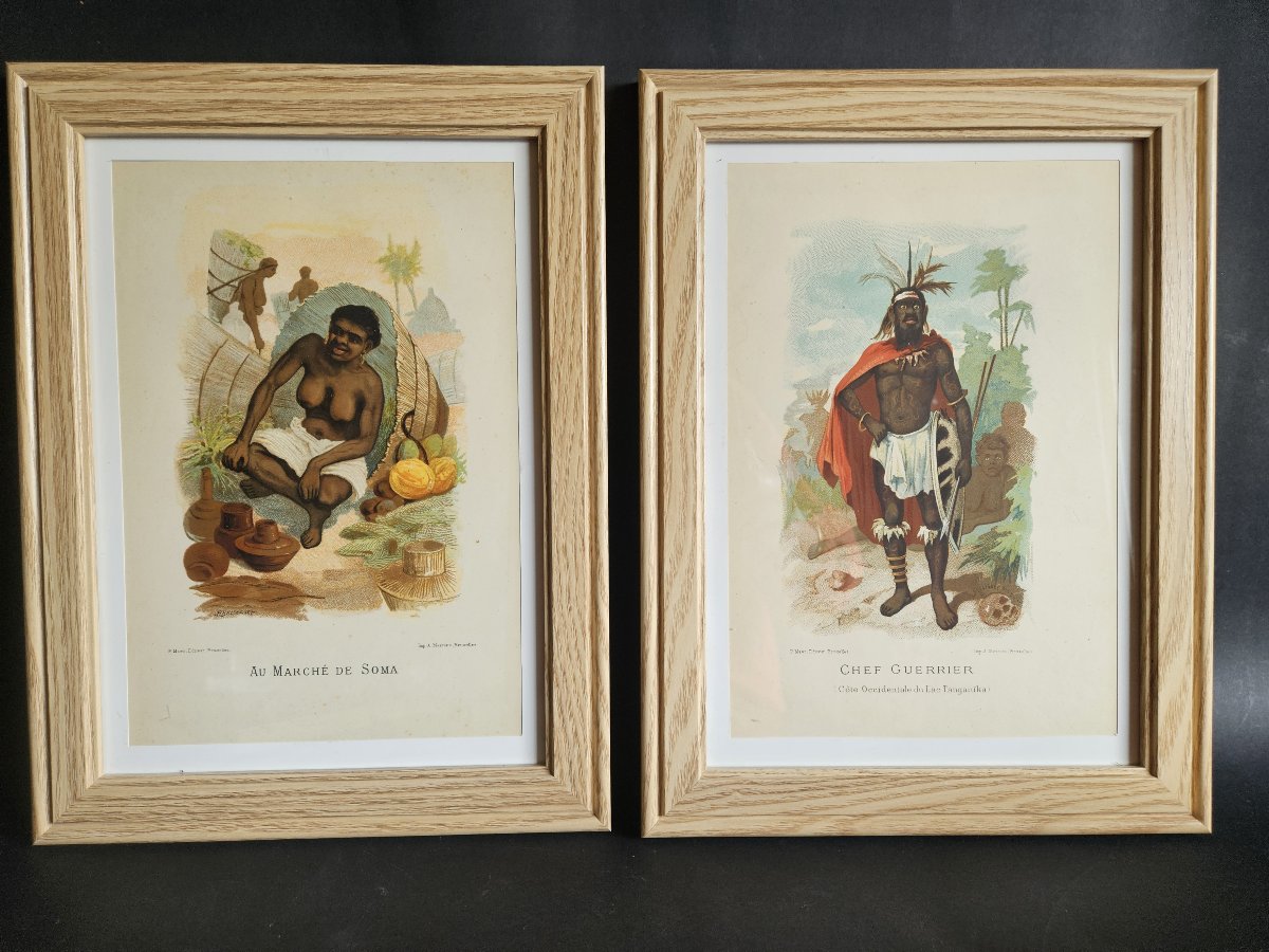 Series Of 15 Lithographs, "types Of Black Races," By Belloguet-photo-4
