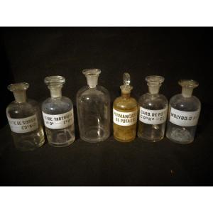 Set Of 6 Pharmacy Jars / Bottles