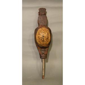 Bellows In Wood, Leather And Turtle Shell, 19th Century.