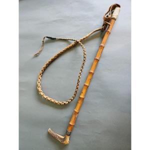 Pack Whip In Horn, Bamboo And Leather