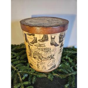 Grande Boite En Papier Maché De Style Victorien