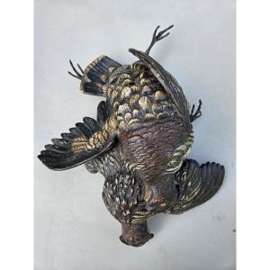 Oiseaux nature morte en terre cuite autrichienne