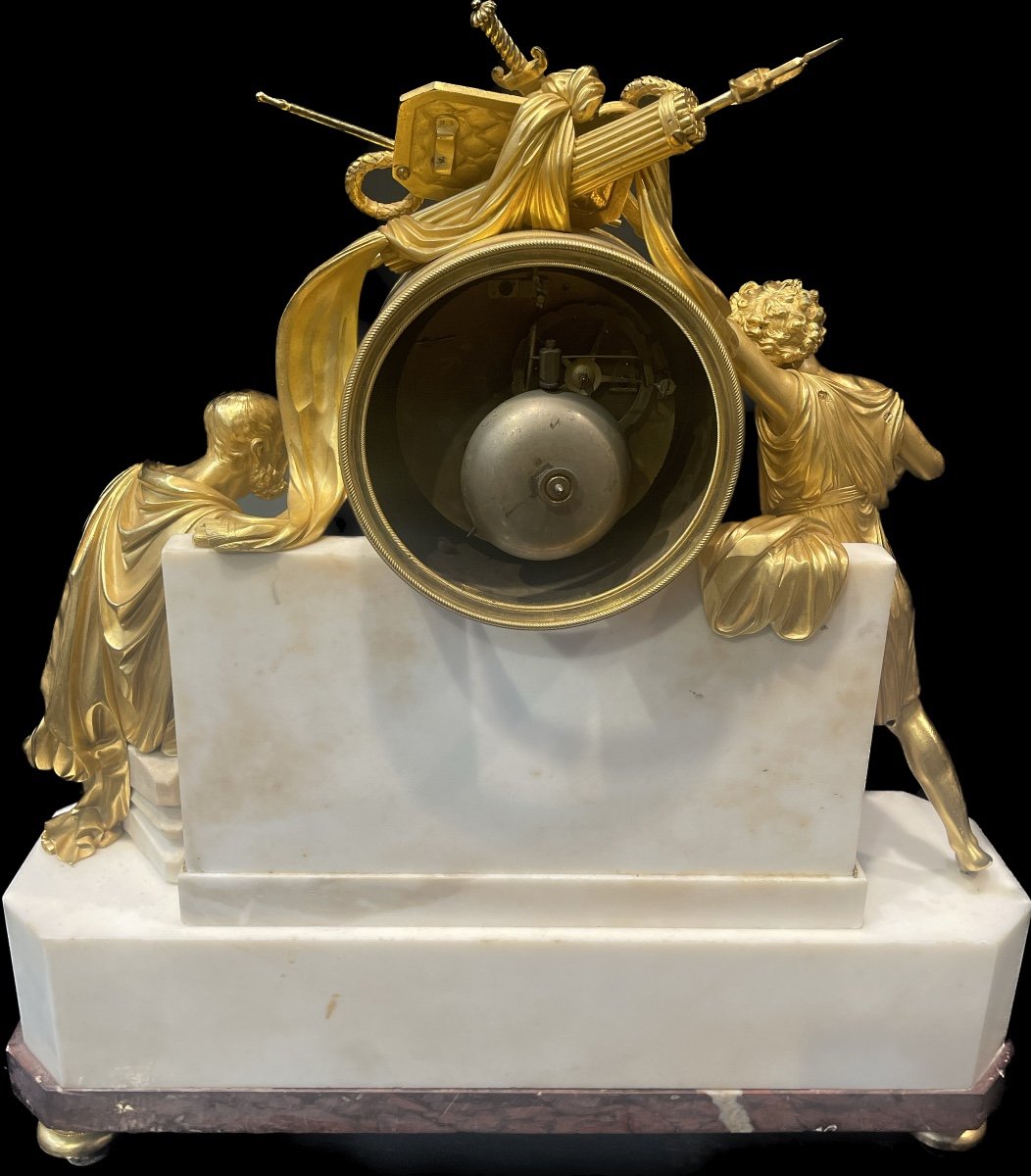 Marble And Gilt Bronze Clock-photo-2