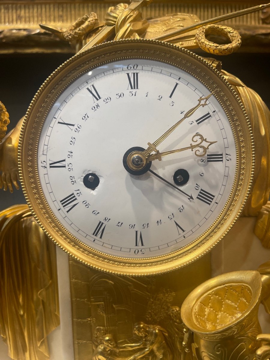 Marble And Gilt Bronze Clock-photo-3