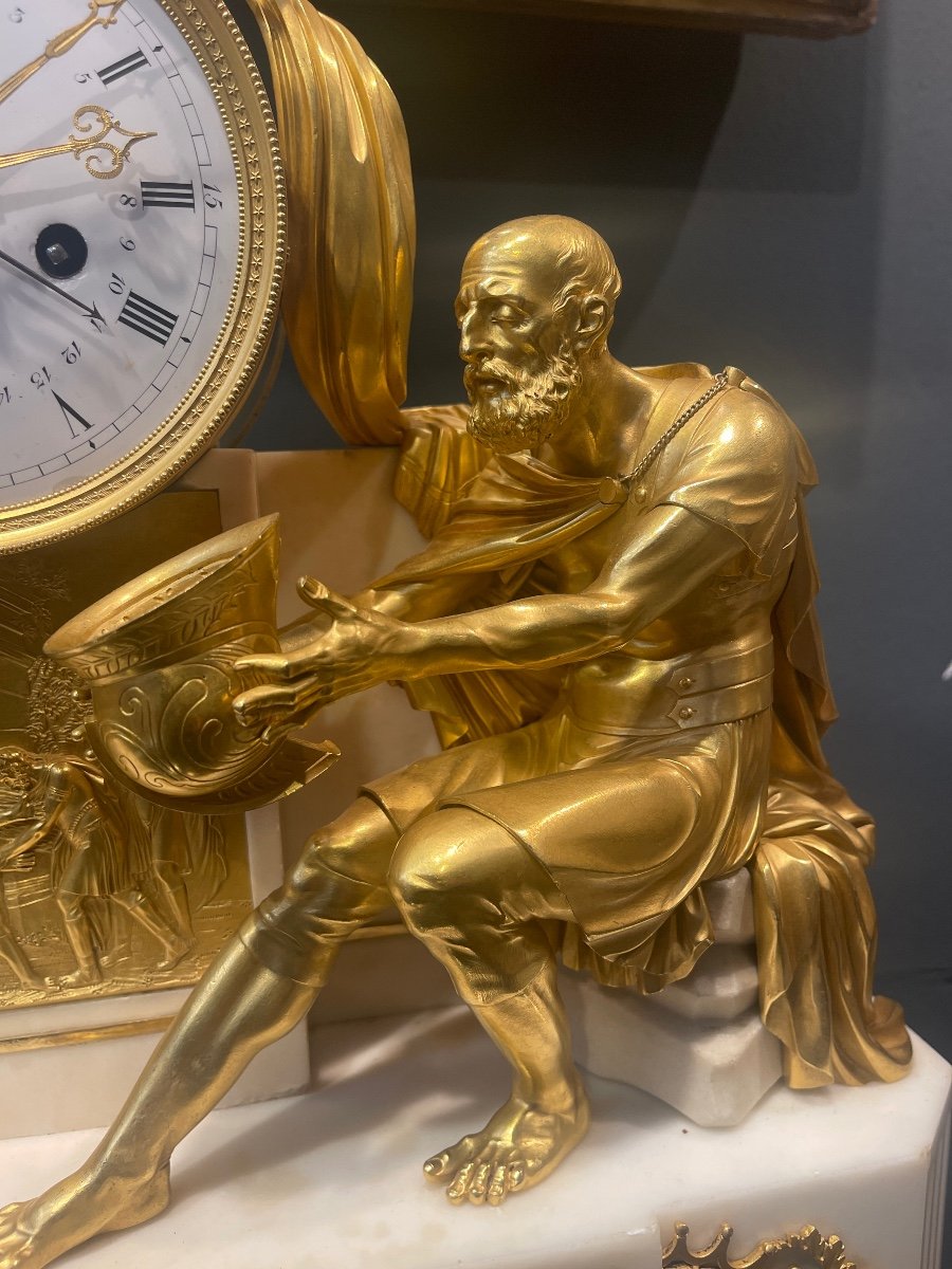 Marble And Gilt Bronze Clock-photo-4