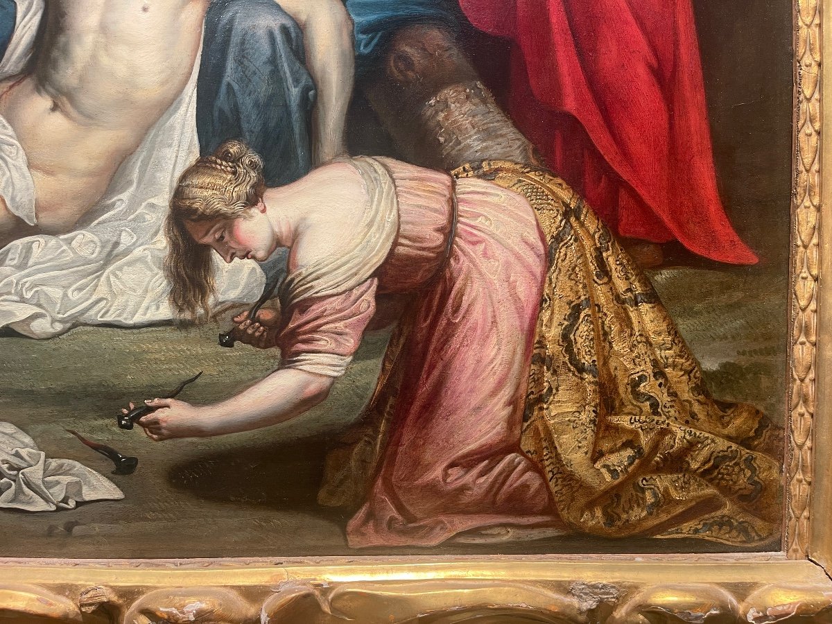 Painting Deposition Of Christ On Copper-photo-2
