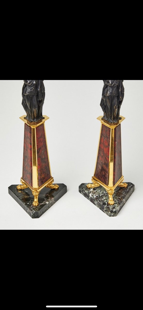 Bronze And Marble Candelabras-photo-4