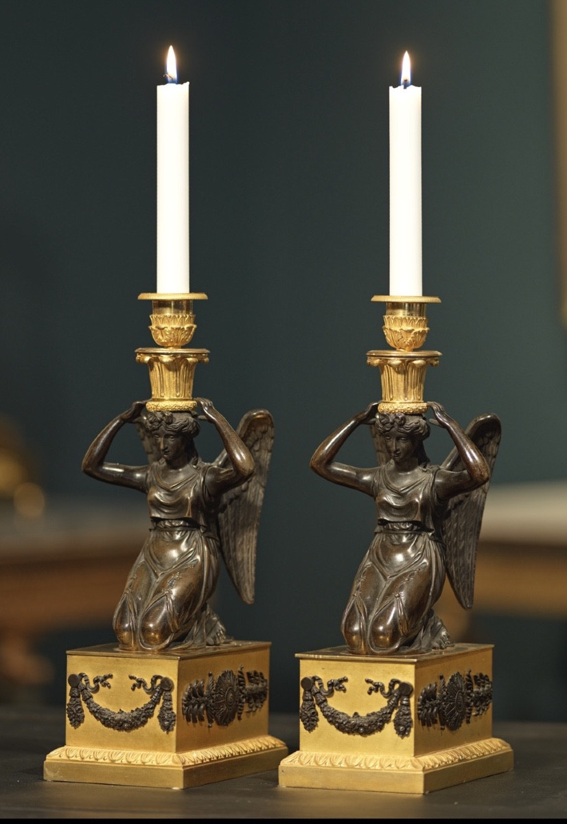  Candelabra In Guilded Bronze