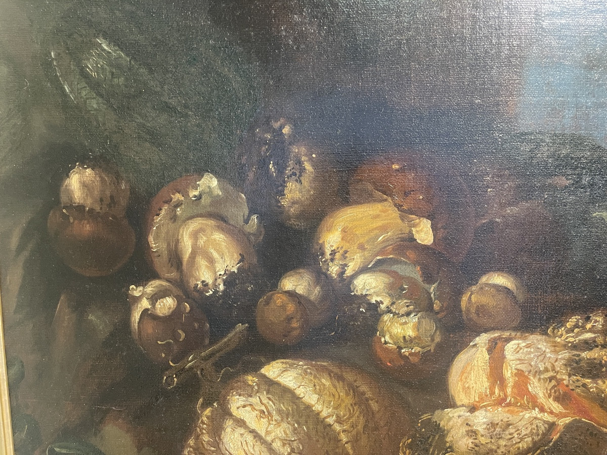 Oil Painting, Still Life With Fruit And Mushrooms-photo-1