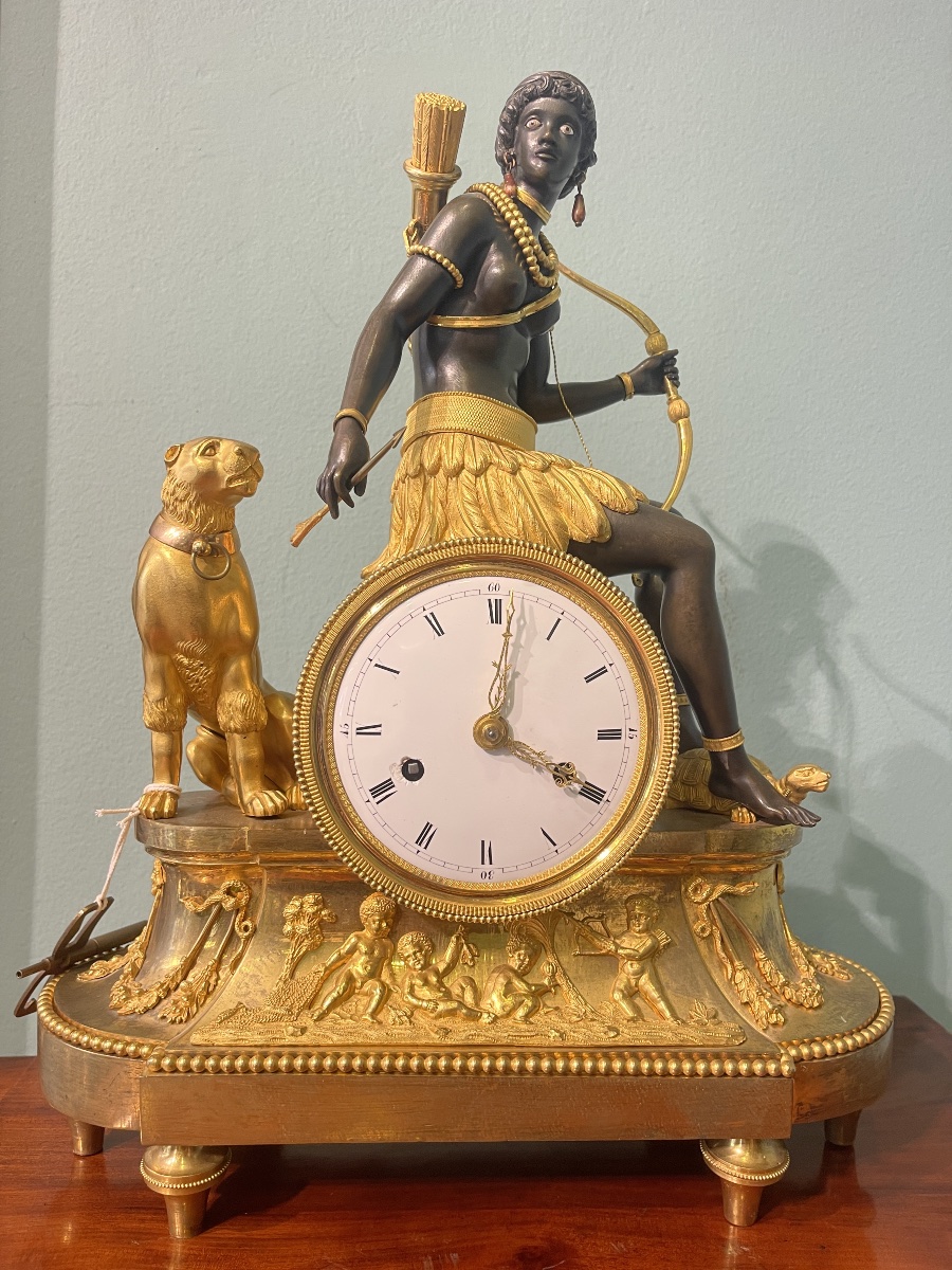 A Clock Known As “a L’afrique” From The Directoire Period
