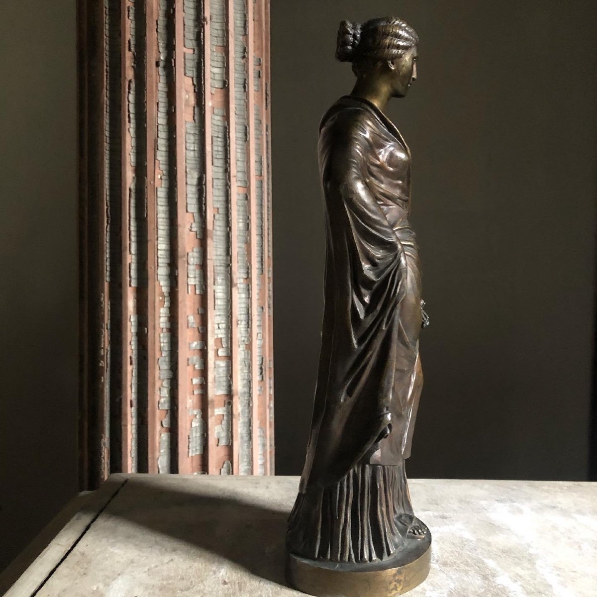 Cérès Bronze Cast In The Antique Nineteenth Century-photo-2