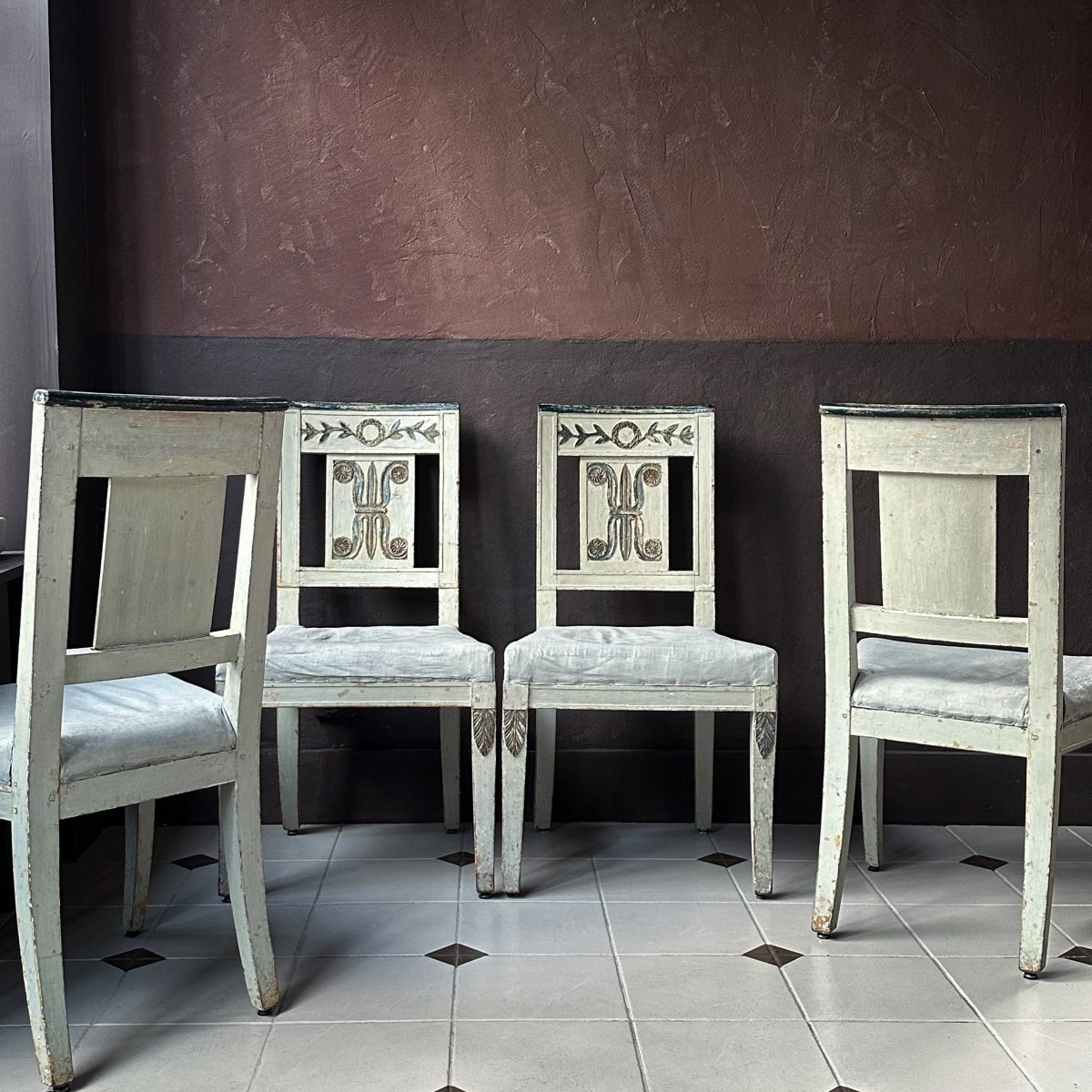 Série De 4 Chaises époque Consulat XVIIIe-photo-5