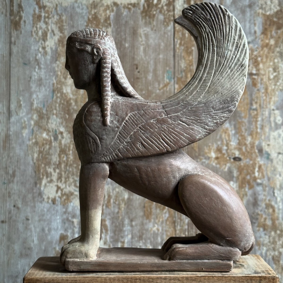 Sphinx Of Naxos/plaster Casting/20th Century-photo-1