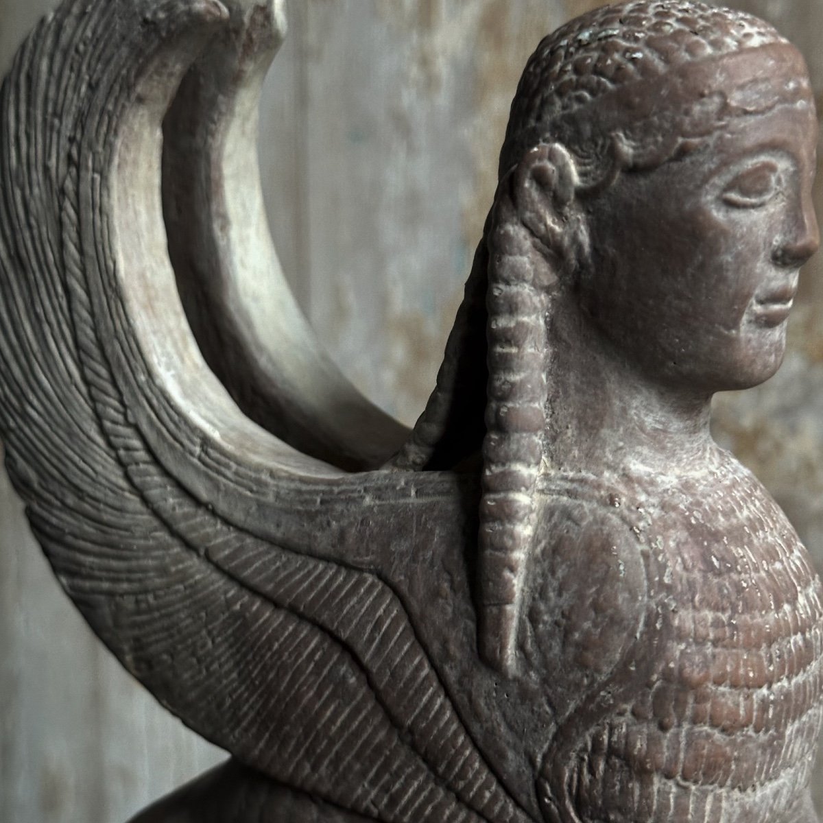 Sphinx Of Naxos/plaster Casting/20th Century-photo-7