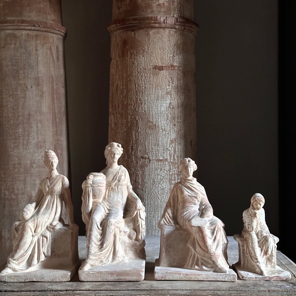 2 Statuettes Tanagra/Terre Cuite/XXe-photo-5