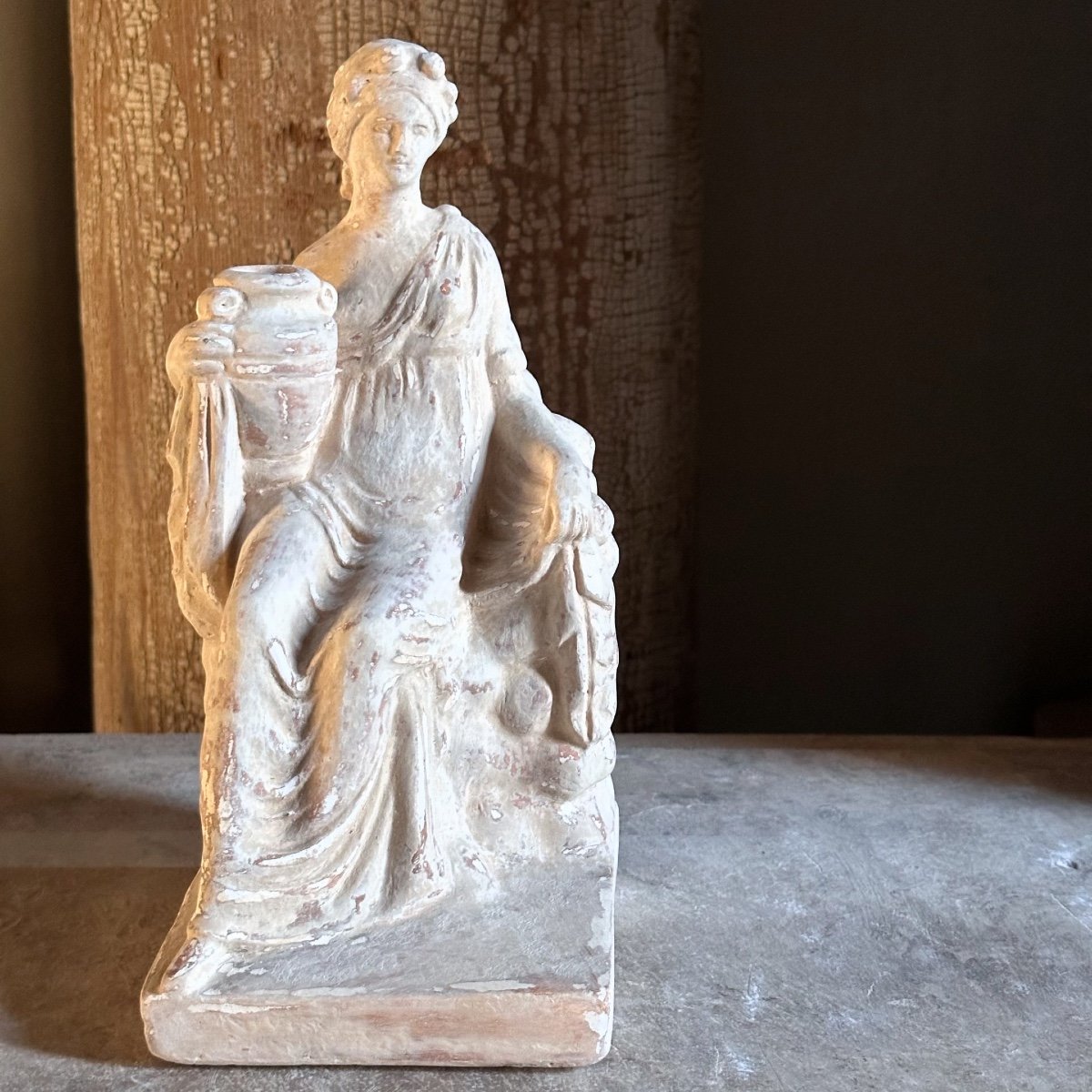 2 Tanagra Statuettes/plaster Casts/20th Century-photo-2