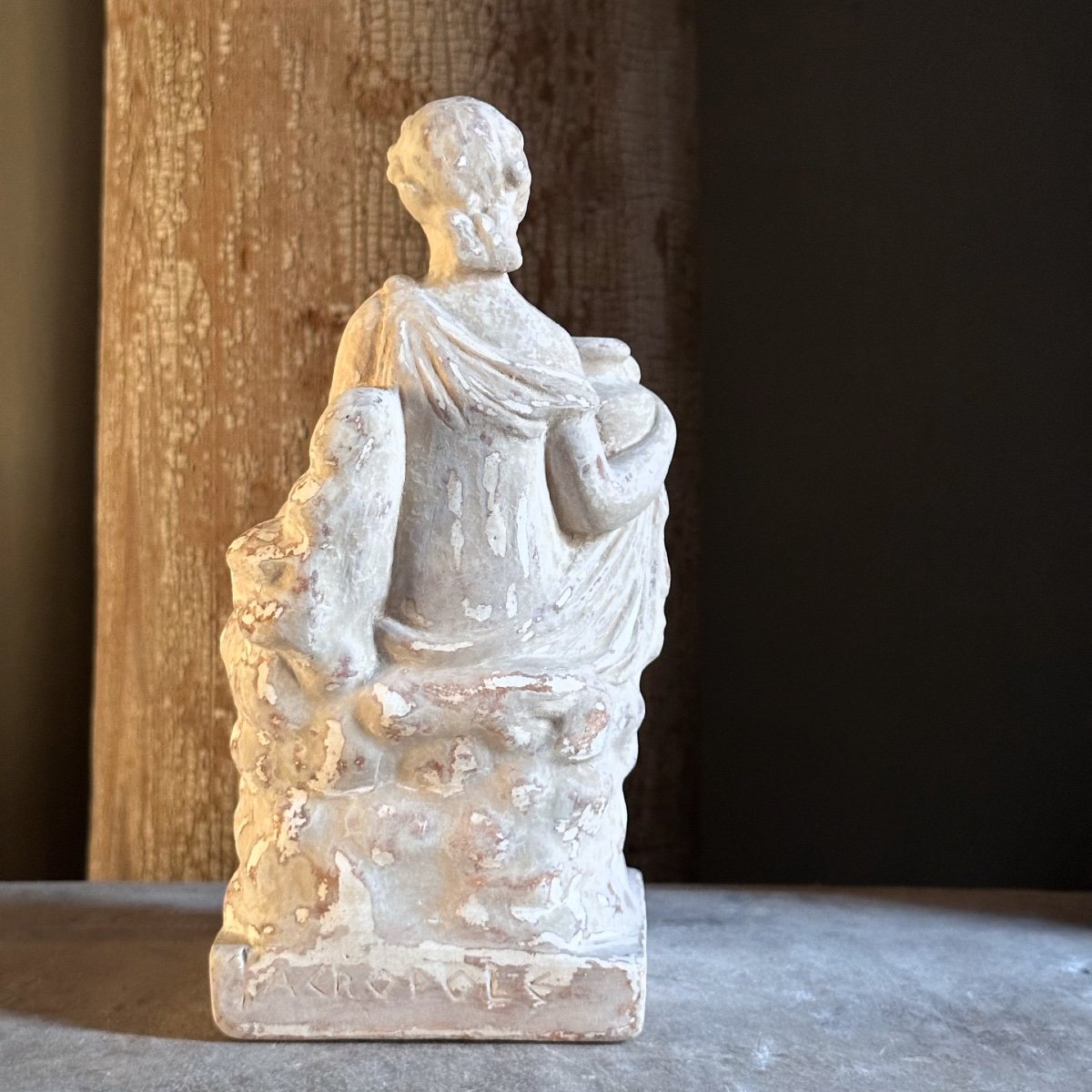 2 Tanagra Statuettes/plaster Casts/20th Century-photo-5