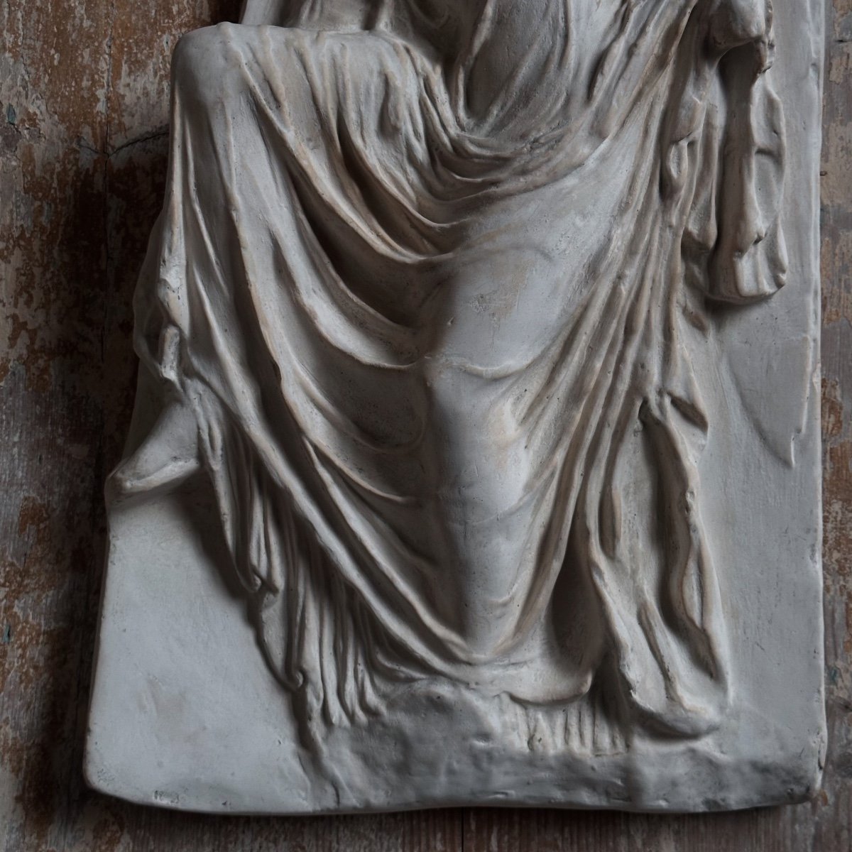 Bas-relief Goddess Nike/plaster Cast Late 19th Century-photo-2