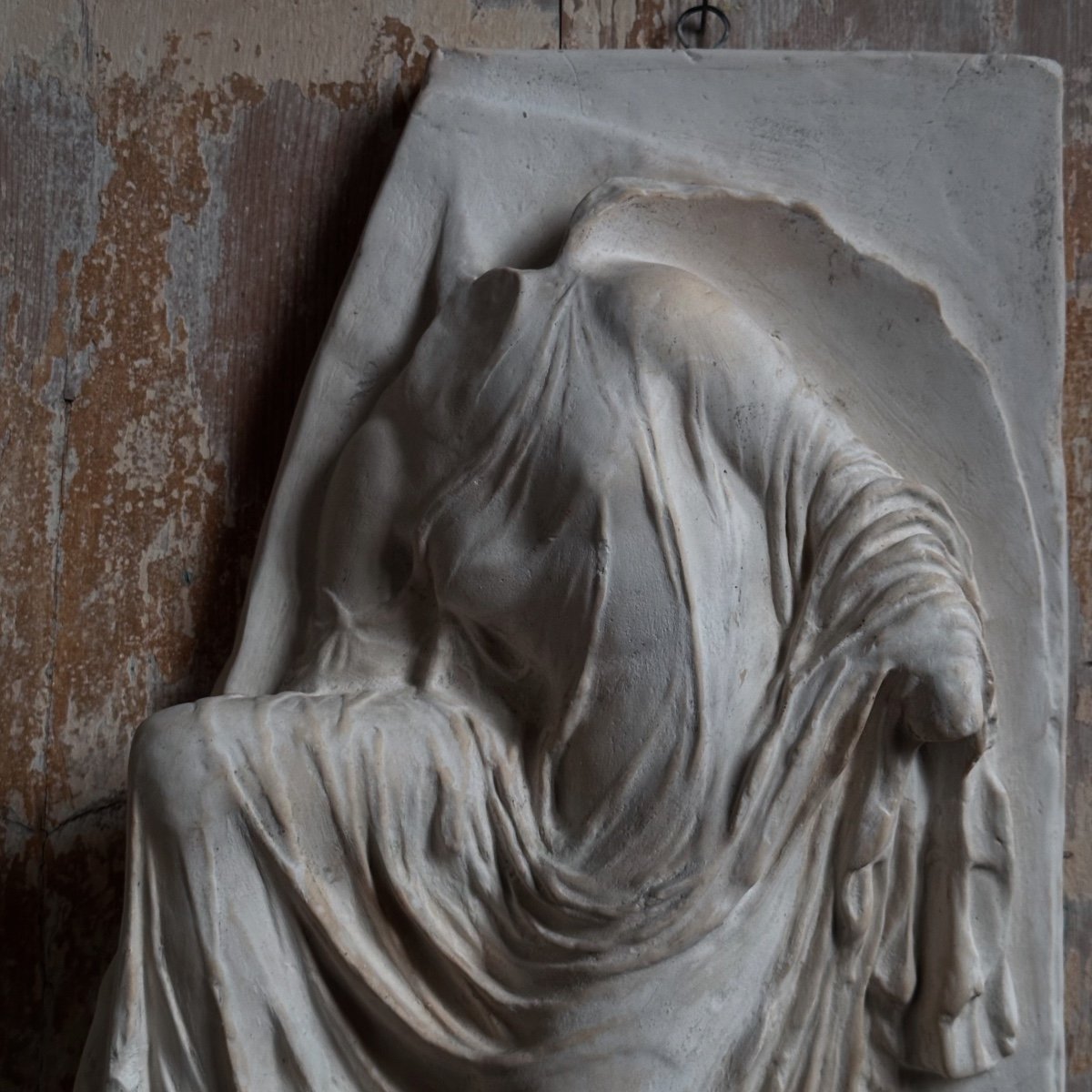 Bas-relief Goddess Nike/plaster Cast Late 19th Century-photo-3