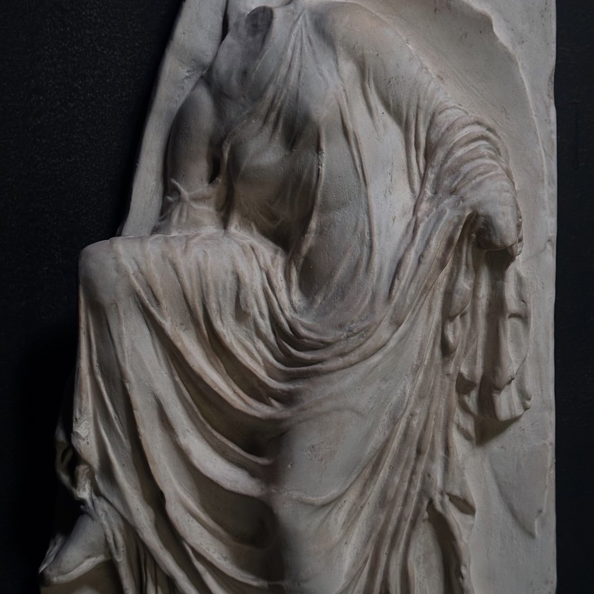 Bas-relief Goddess Nike/plaster Cast Late 19th Century-photo-5