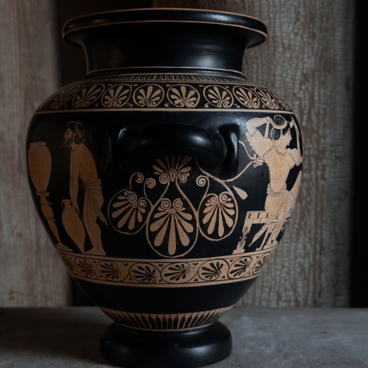 Vase Stamnos Terre Cuite XXe-photo-4