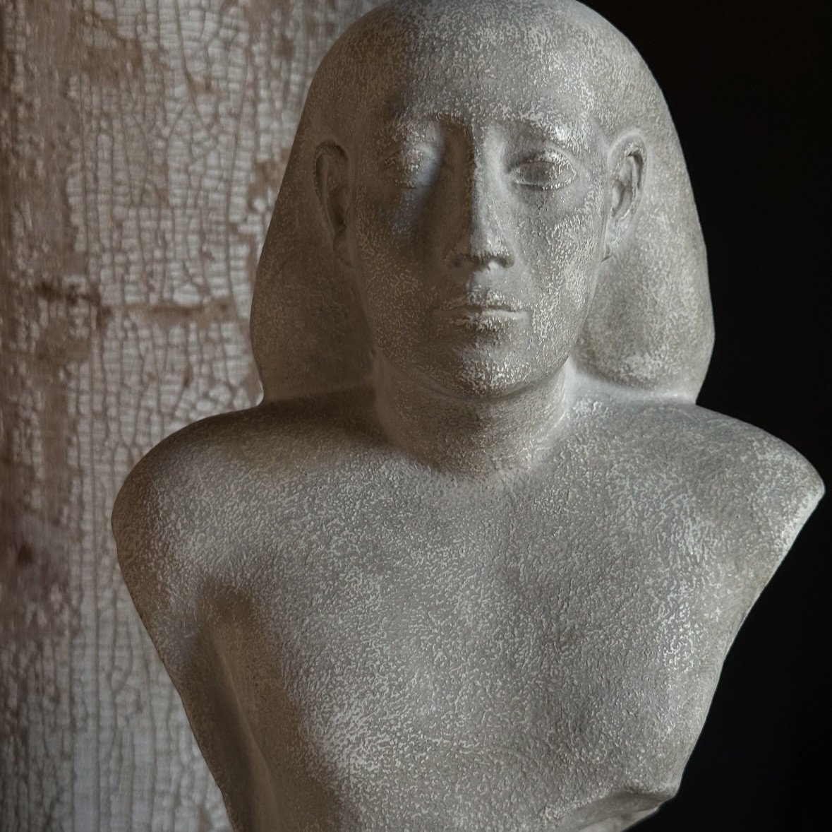 Bust Of A Man From Egypt / Terracotta Cast, 20th Century-photo-1