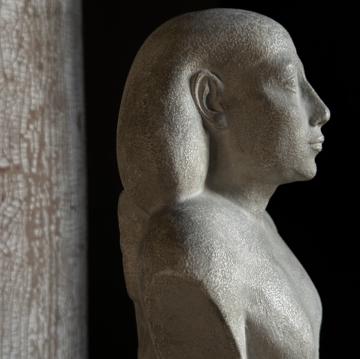 Bust Of A Man From Egypt / Terracotta Cast, 20th Century-photo-4
