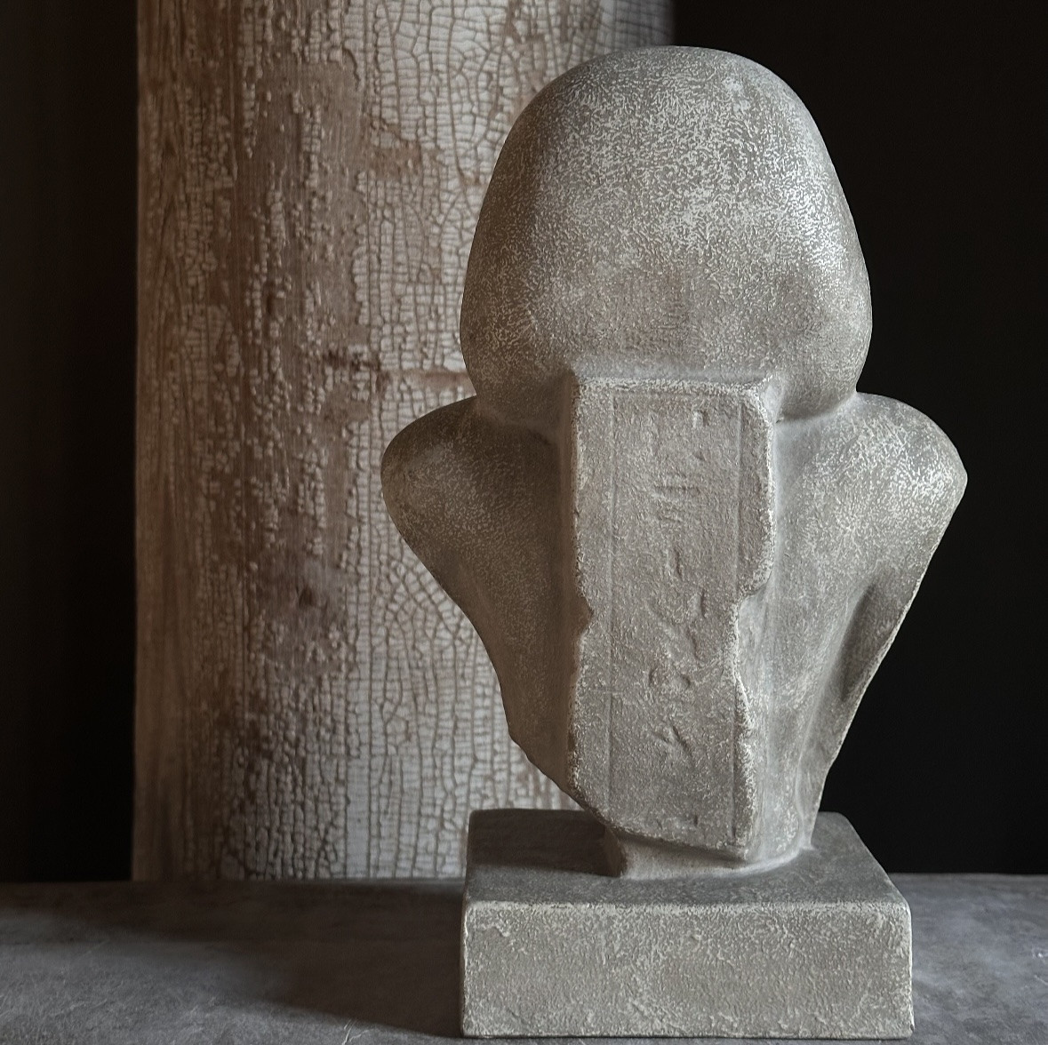 Bust Of A Man From Egypt / Terracotta Cast, 20th Century-photo-5