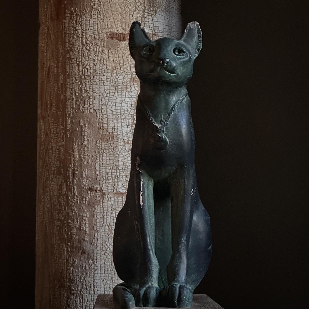 “bastet” Cat With Collar Egypt - 20th Century Cast
