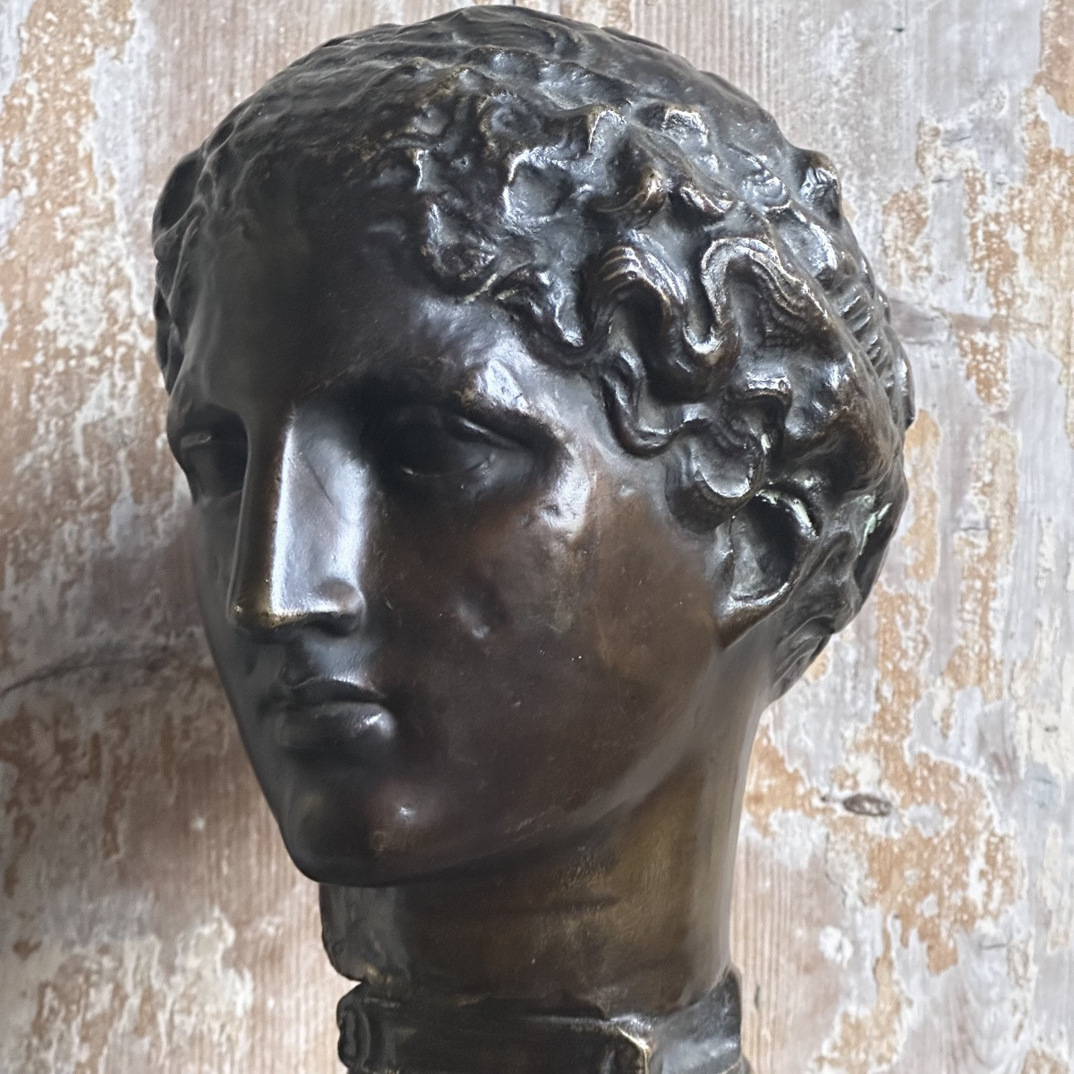 Bust Of Iris's Head, Known As The Laborde Bust From The Parthenon / Bronze, 19th Century-photo-5