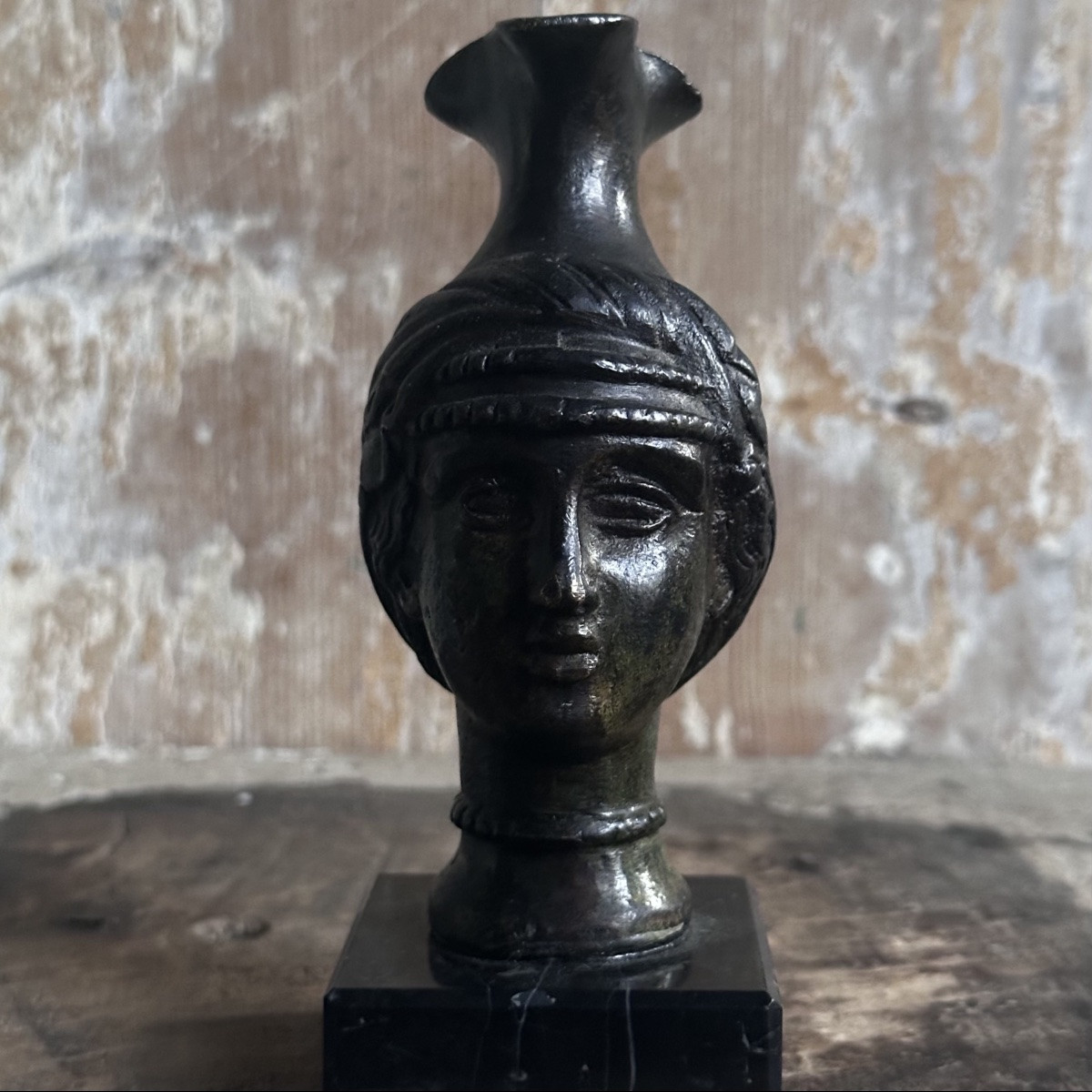 Duo Women In Antique Style/19th Century Bronze-photo-4