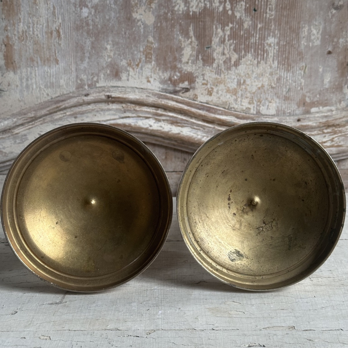 Paire Bougeoirs Flambeaux Empire Bronze Doré Ciselé Début XIXe-photo-8