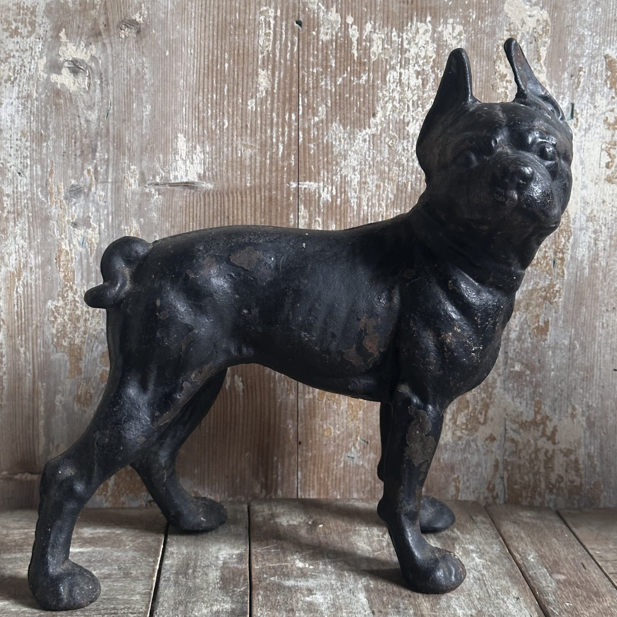 Trio Boston Terriers en Fonte/Hubley Manufacturing Company/USA/Début XXe-photo-5