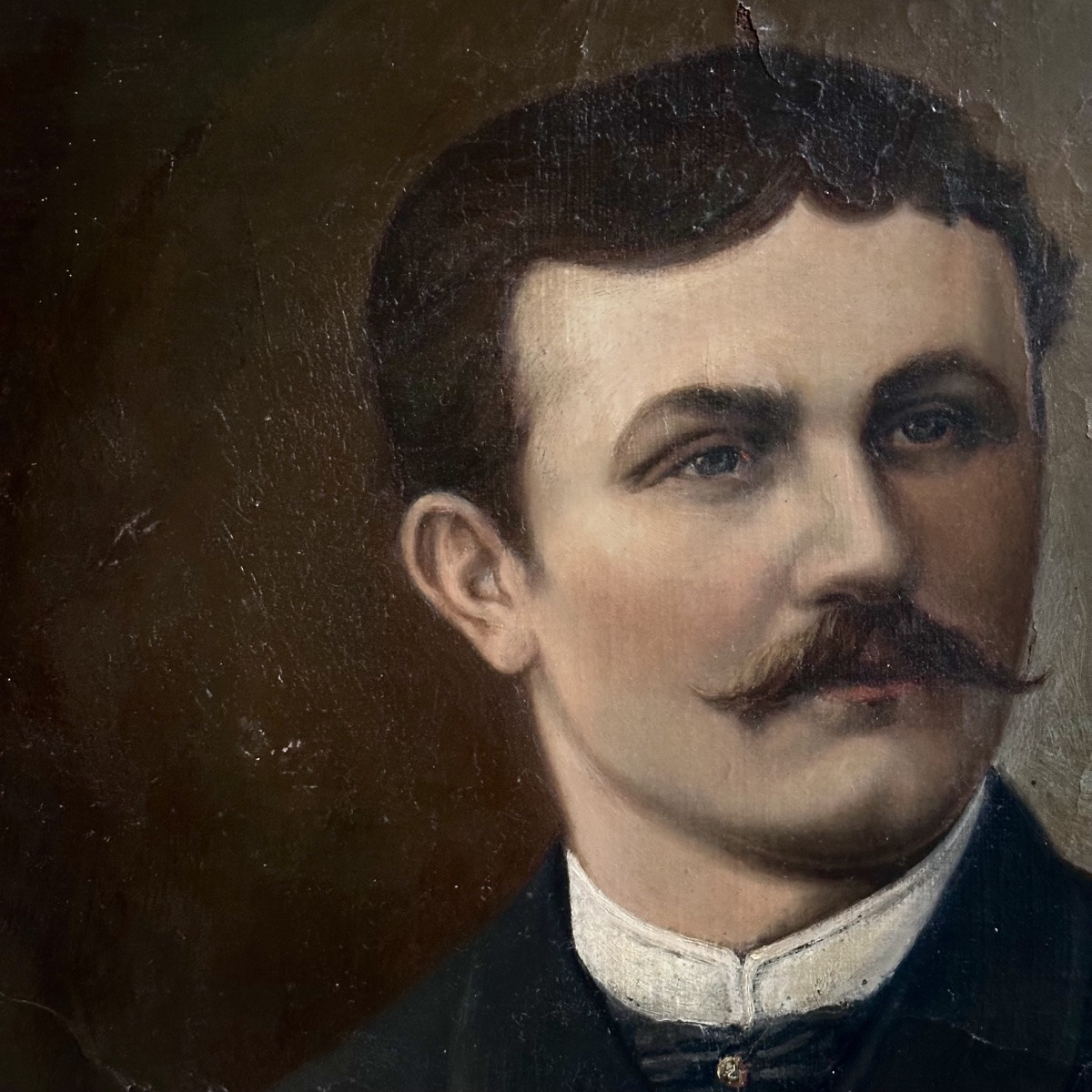 Portrait Of An Elegant Man, Oil On Canvas, Late 19th Century, Signed-photo-4